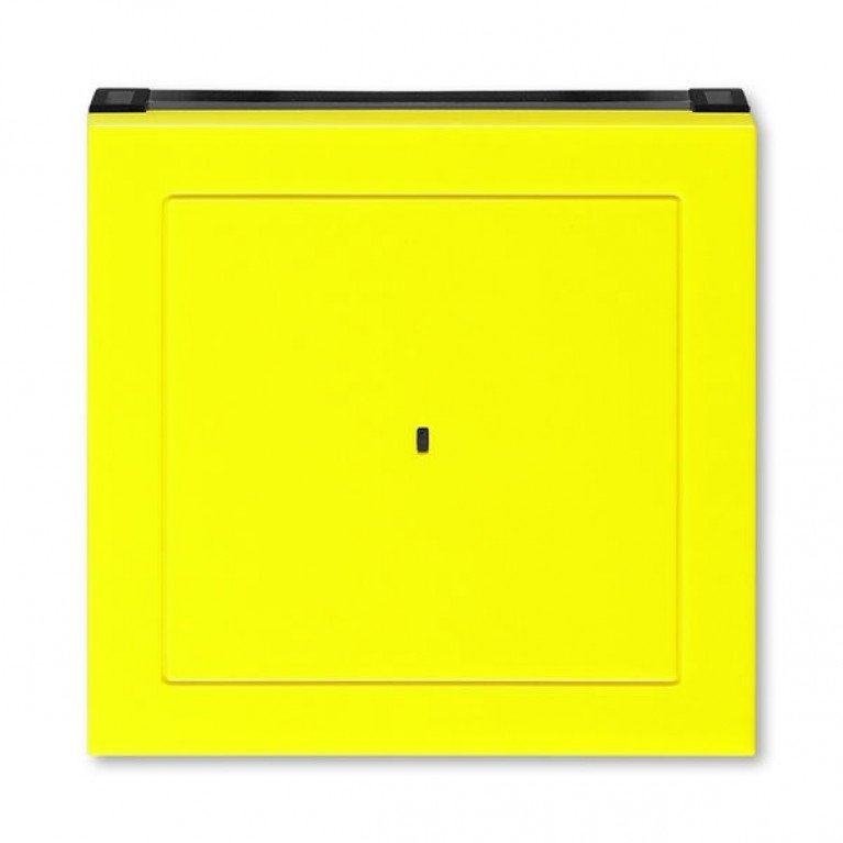 Накладка на карточный выключатель ABB LEVIT, желтый // дымчатый черный, 2CHH590700A4064