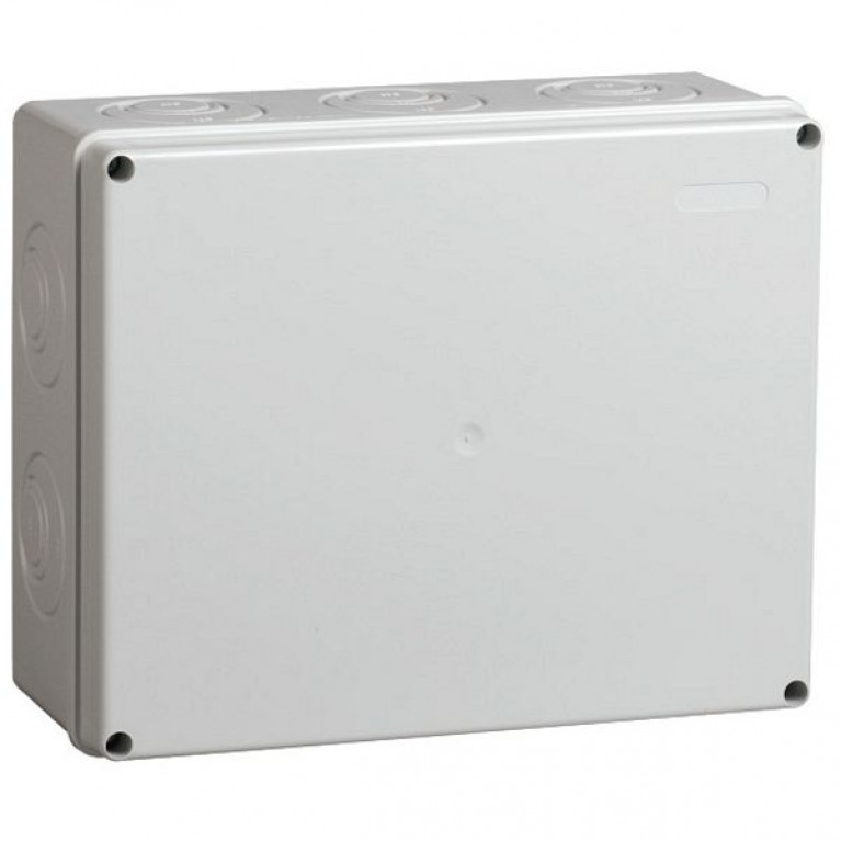Коробка КМ41272 распаячная для о//п 240х195х90 мм IP55 (RAL7035, кабельные вводы 5 шт)