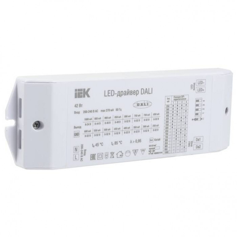 LED-драйвер DALI 42Вт 250-1000мА 8-52В IEK