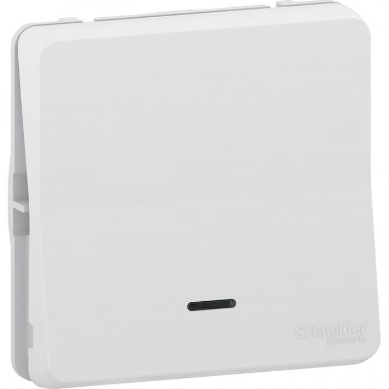 MUREVA S, ПЕРЕКЛЮЧАТЕЛЬ с подсветкой, механизм, БЕЛЫЙ, IP55