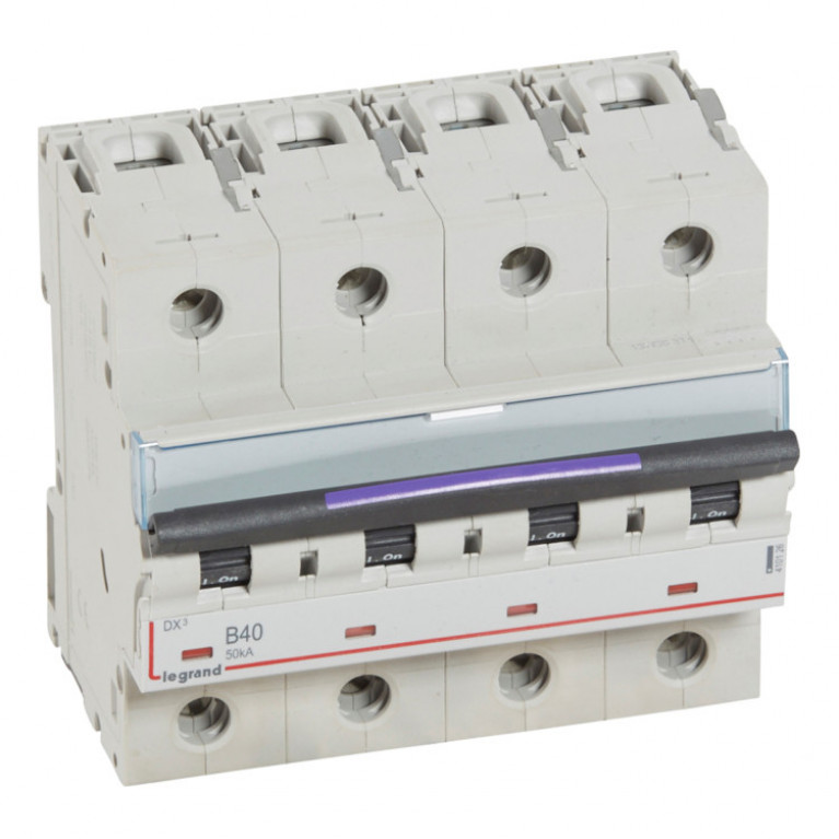 Автоматический выключатель Legrand DX³ 4P 40А (B) 50кА, 410126