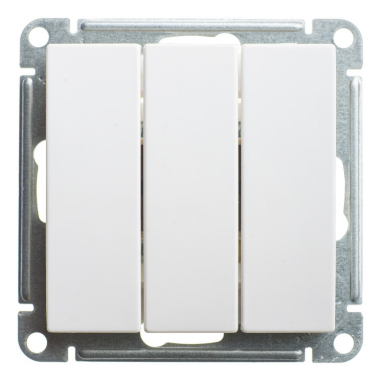 Выключатель 3-клавишный Schneider Electric W59, скрытый монтаж, белый, VS0510-351-1-86