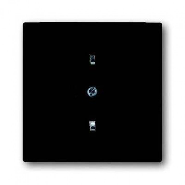 Розетка ABB IMPULS, скрытый монтаж, с заземлением, черный бриллиант, 2011-0-3546