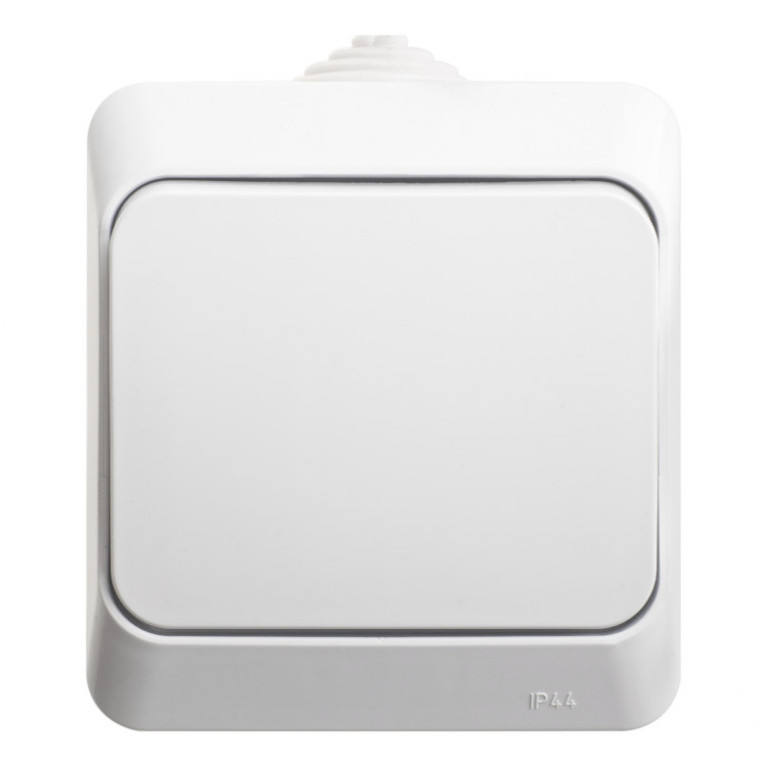 Переключатель 1-клавишный Schneider Electric ЭТЮД, открытый монтаж, белый, BA10-046B
