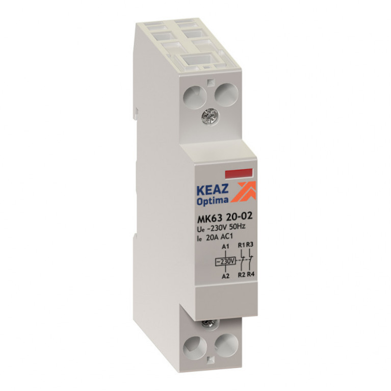 Модульный контактор КЭАЗ OptiDin МК63 2P 20А 230//230В AC, 114090