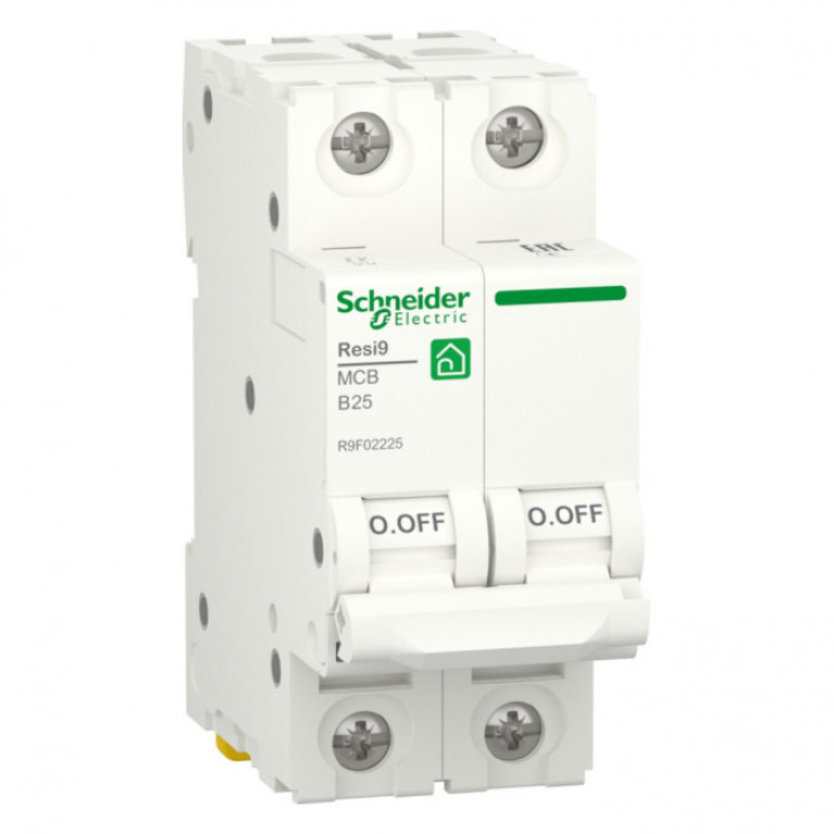 Автоматический выключатель Schneider Electric Resi9 2P 25А (B) 6кА, R9F02225