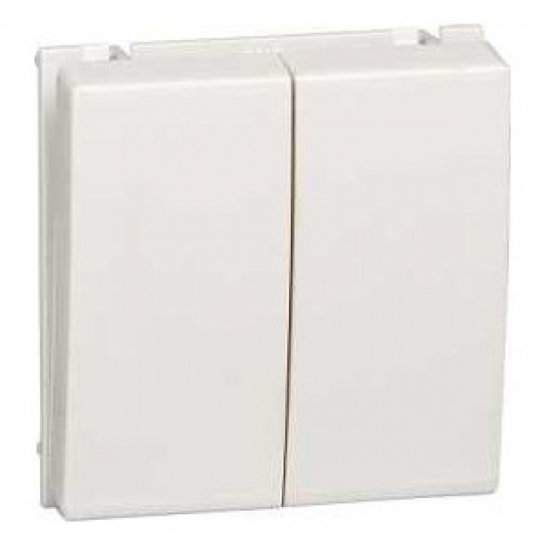 Выключатель 2-клавишный Schneider Electric W45, в кабель-канал монтаж, белый, VN5U-242-BE