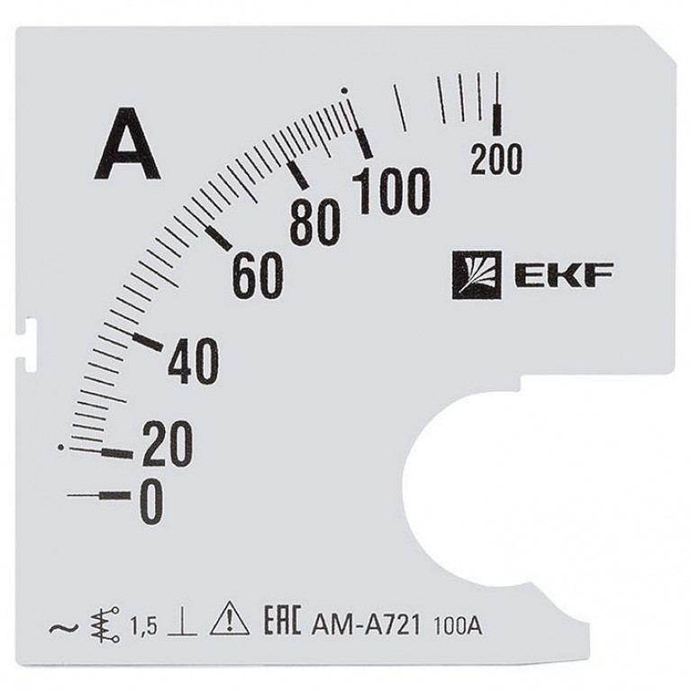 Шкала сменная для A721 100//5А-1,5 EKF PROxima