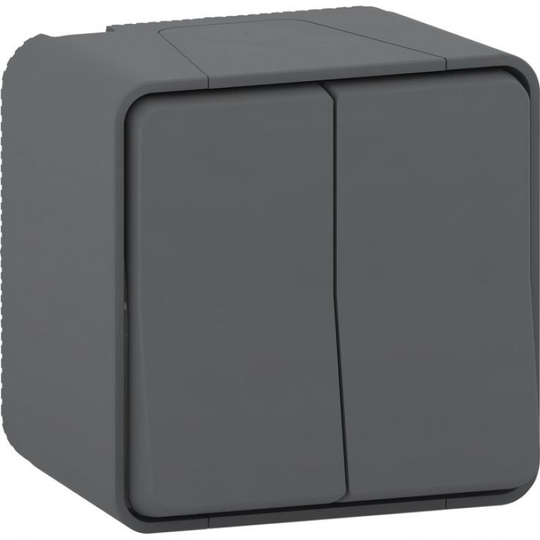 Переключатель 1-клавишный Schneider Electric MUREVA STYL, открытый монтаж, антрацит, MUR35022