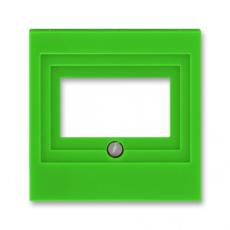 Накладка на мультимедийную розетку ABB LEVIT, зеленый, 2CHH290040A4067