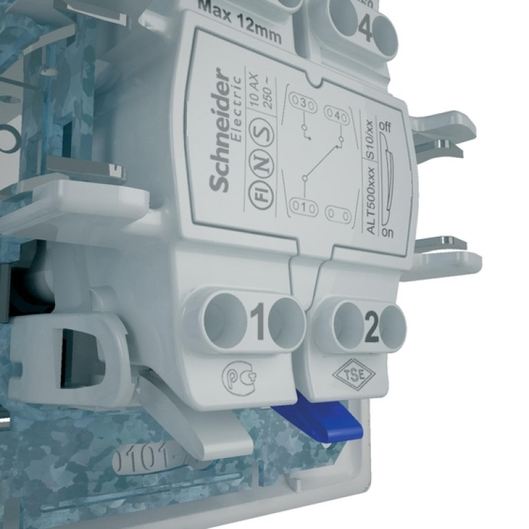 Переключатель 1-клавишный Schneider Electric SEDNA, скрытый монтаж, алюминий, SDN0400160