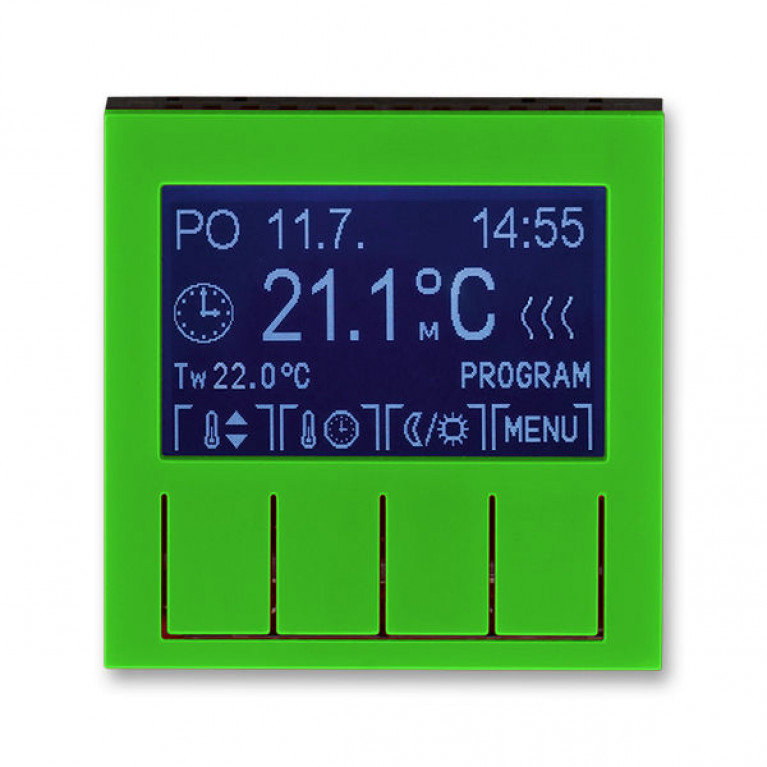 ABB Levit 2CHH911031A4067 Терморегулятор универсальный программируемый зелёный // дымчатый чёрный