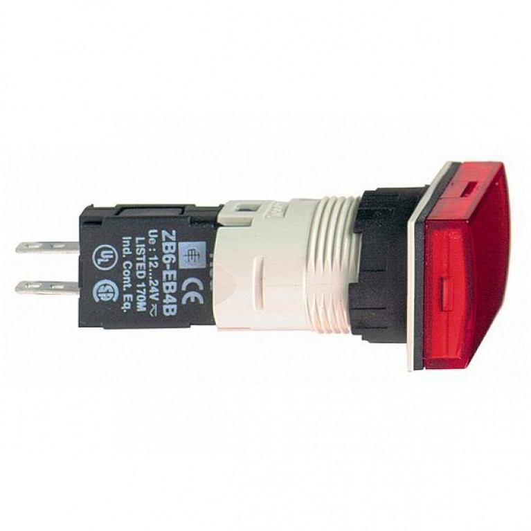 Лампа сигнальная Schneider Electric Harmony, 16мм, 24В, AC//DC, Красный, XB6DV4BB