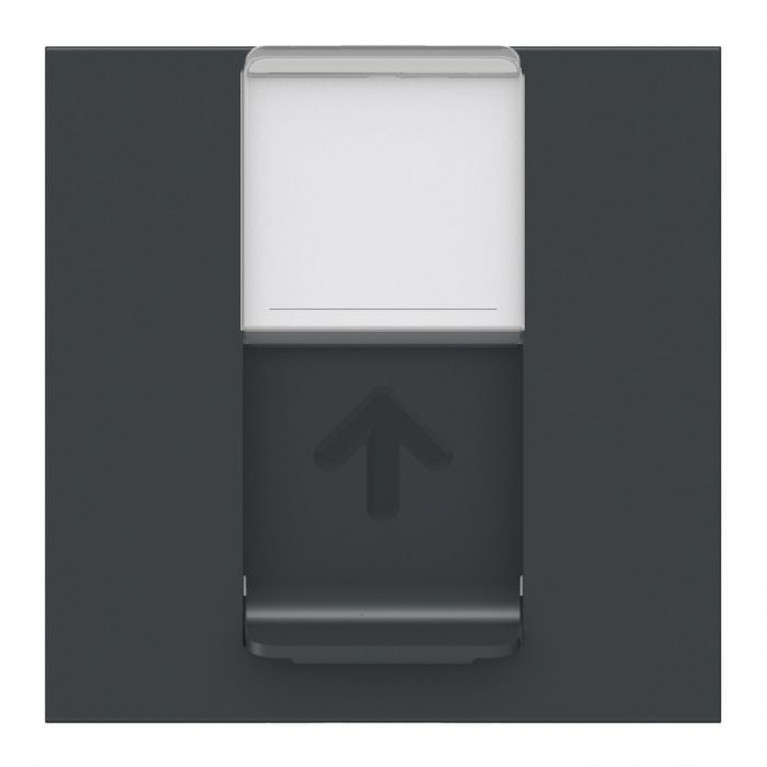 UNICA MODULAR РОЗЕТКА компьютерная, RJ45, одиночная, кат. 6 STP, 2 модуля, АНТРАЦИТ