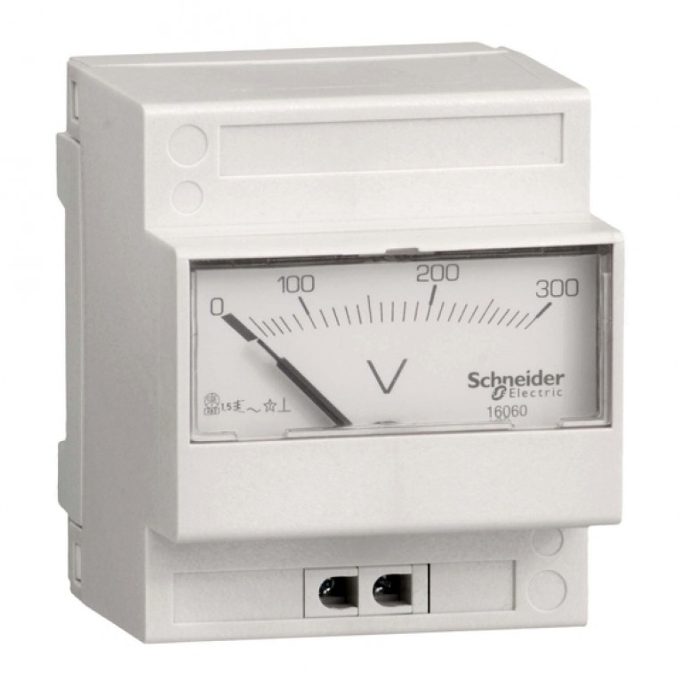 Вольтметр щитовой Schneider Electric PowerLogic 300В AC, аналоговый, кл.т. 1,5, 16060