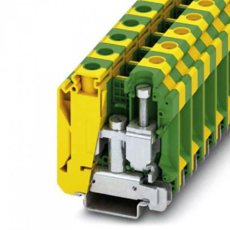 Клемма защитного провода PHOENIX CONTACT 10.35 мм², желто-зеленый, 3074143