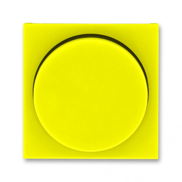 Накладка на светорегулятор поворотный ABB LEVIT, желтый // дымчатый черный, 2CHH940123A4064