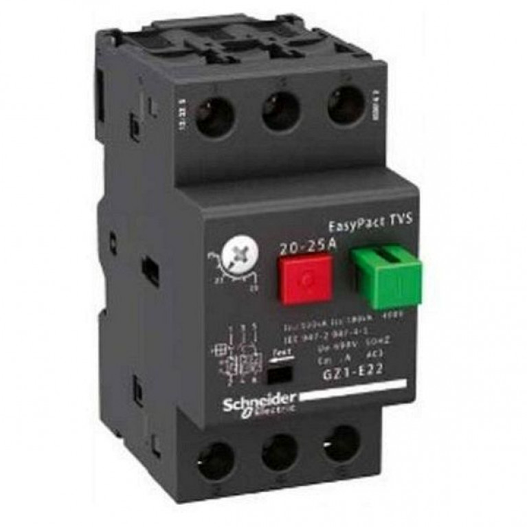 Силовой автомат для защиты двигателя Schneider Electric EasyPact TVS 0.4А 3P, термомагнитный расцепитель, GZ1E03