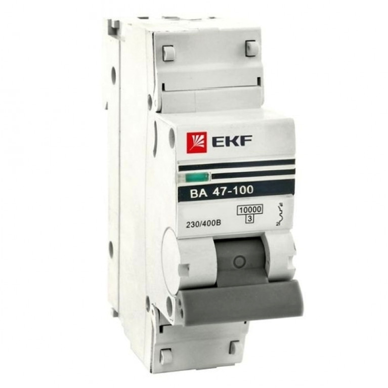 Автоматический выключатель EKF PROxima 1P 50А (C) 10кА, mcb47100-1-50C-pro