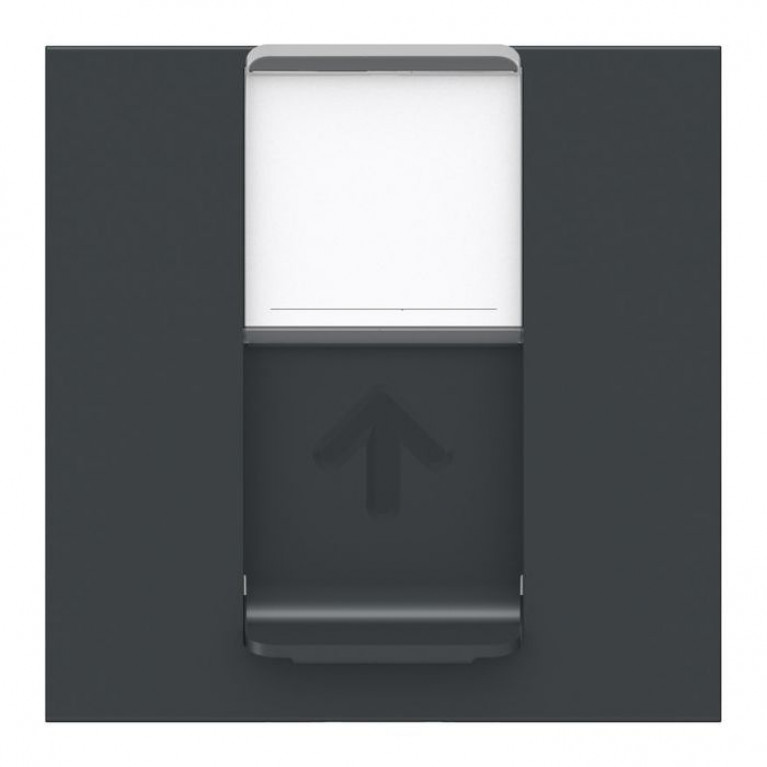 UNICA MODULAR РОЗЕТКА компьютерная, RJ45, одиночная, кат. 5е UTP, 2 модуля, АНТРАЦИТ