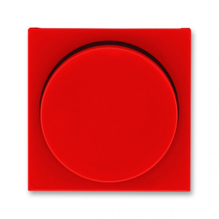 Накладка на светорегулятор поворотный ABB LEVIT, красный // дымчатый черный, 2CHH940123A4065