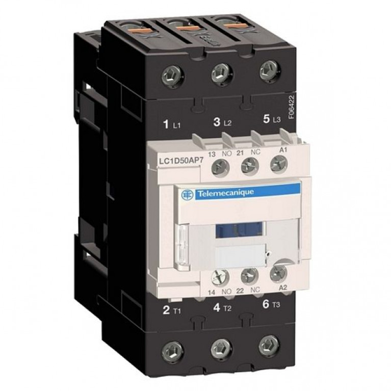 Контактор Schneider Electric TeSys LC1D EVERLINK 3P 80А 440//230В AC 22кВт, LC1D50AP7