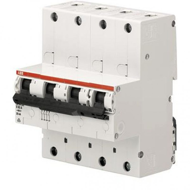Автоматический выключатель ABB S750 DR 4P 32А (K) 12.5кА, 2CDH784010R0537