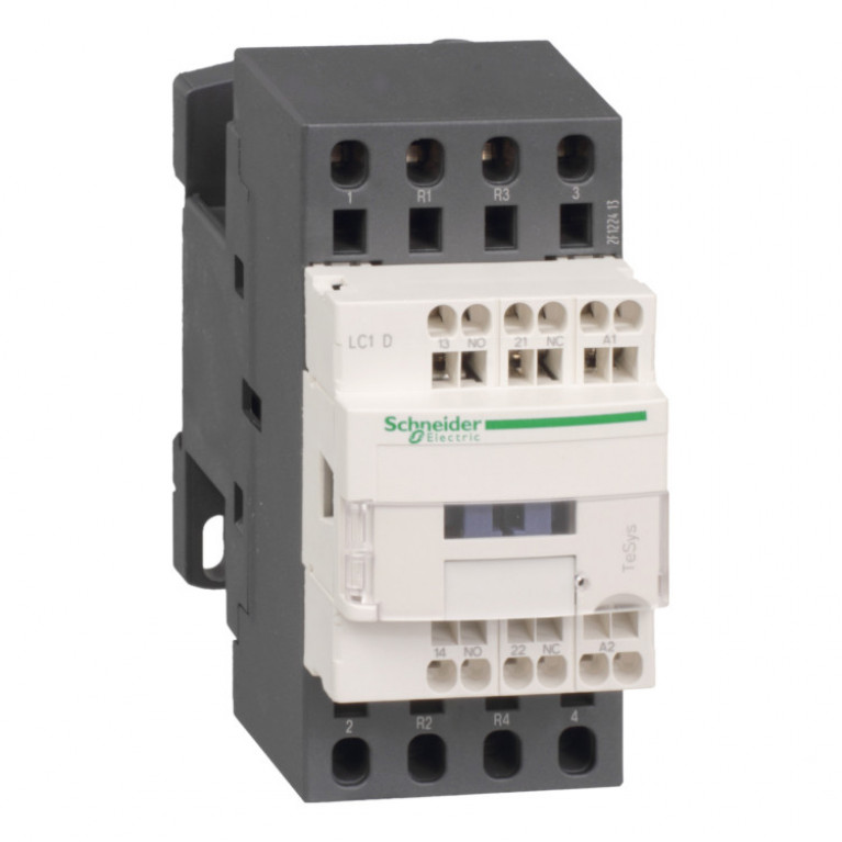КОНТАКТОР D 4P (2НО+2НЗ),АС1 40 А,НО+НЗ,220V 50//60 ГЦ,ПРУЖИННЫЙ ЗАЖИМ