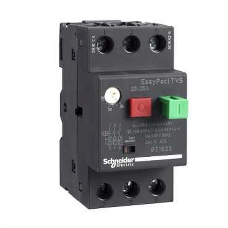 Силовой автомат для защиты двигателя Schneider Electric EasyPact TVS 0.16А 3P, термомагнитный расцепитель, GZ1E01