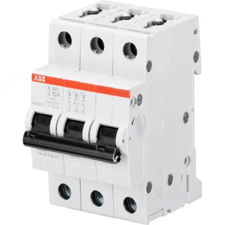 Автоматический выключатель ABB S200M 3P 6А (Z) 10кА, 2CDS273001R0378