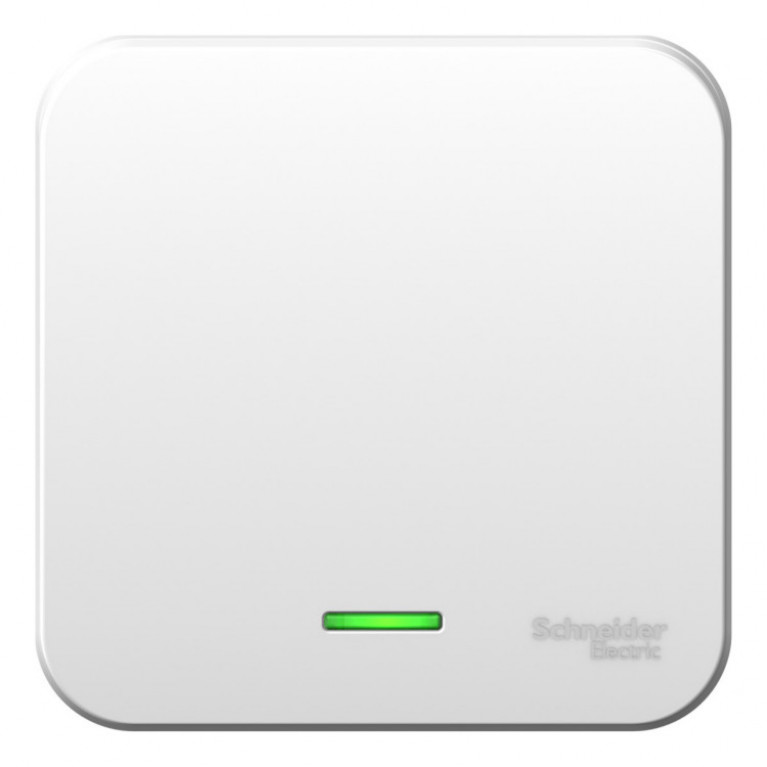 Переключатель 1-клавишный Schneider Electric BLANCA, с подсветкой, открытый монтаж, белый, BLNVA106111