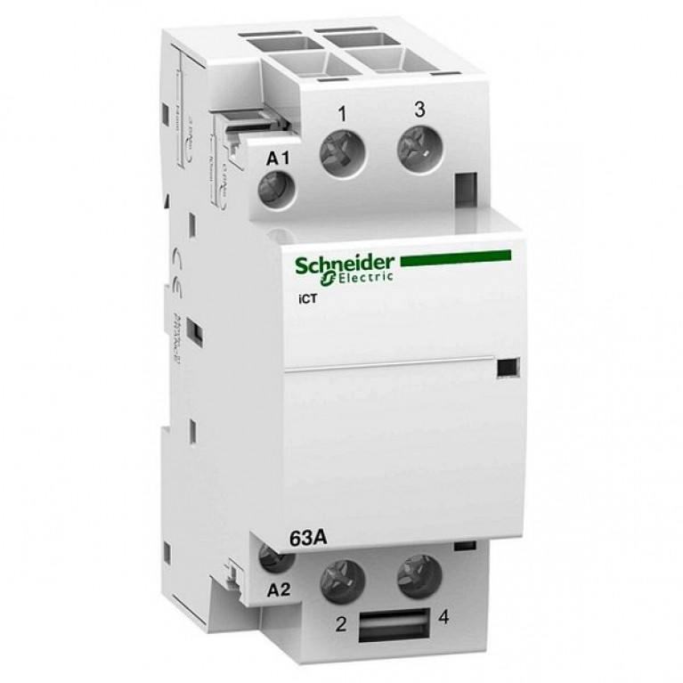 Модульный контактор Schneider Electric iCT 2P 63А 230//240В AC, A9C20862