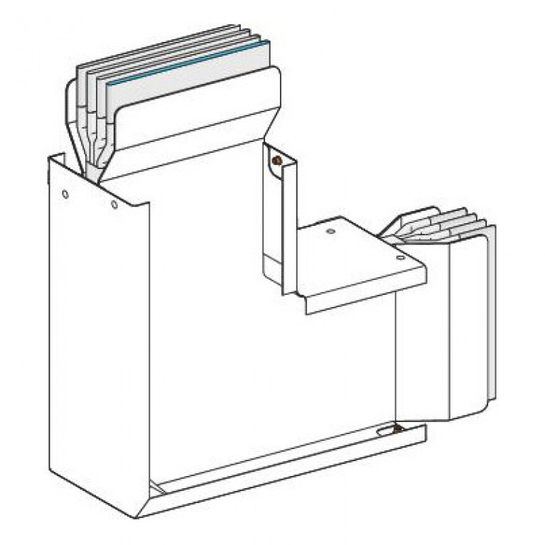 СЕКЦИЯ УГЛОВАЯ НА РЕБРО, 3L+N+PER, Al, 2500А