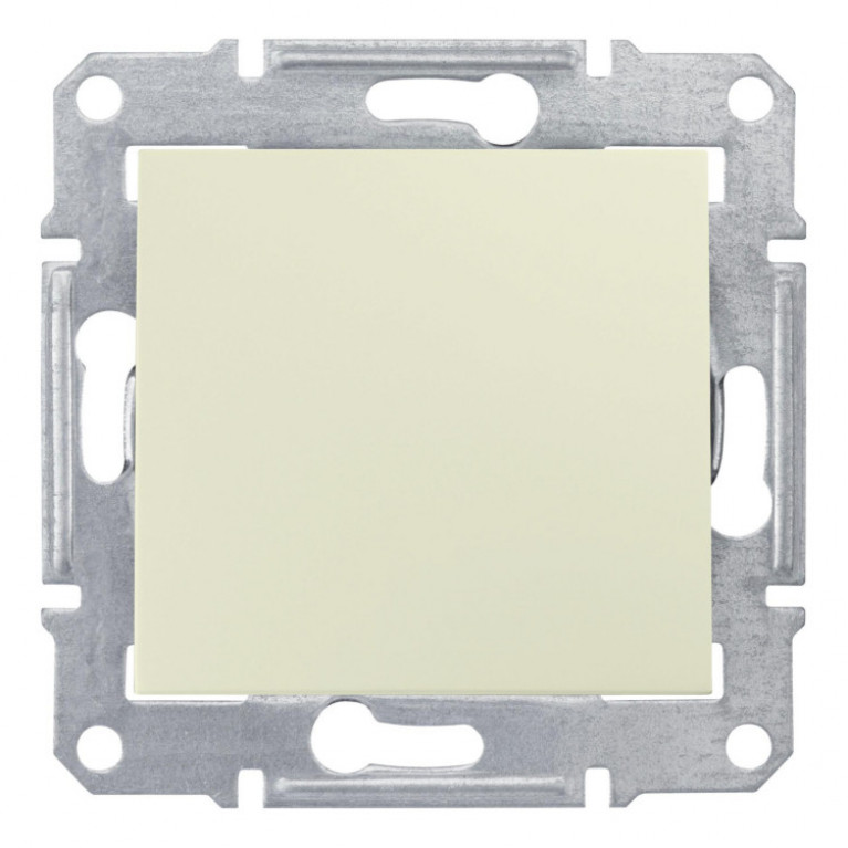 Переключатель 1-клавишный Schneider Electric SEDNA, скрытый монтаж, бежевый, SDN0500347
