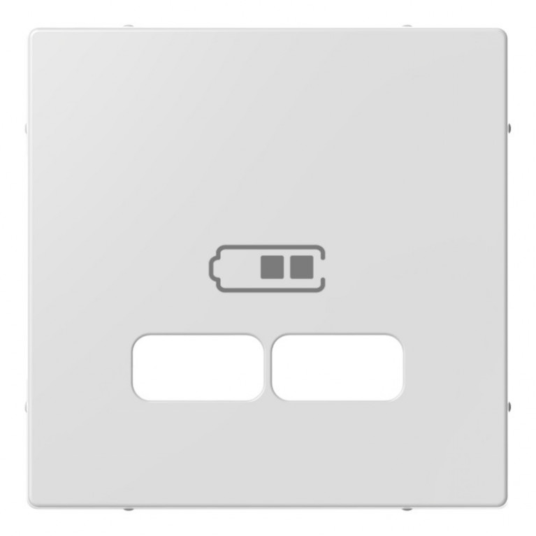 MERTEN, ЦЕНТРАЛЬНАЯ НАКЛАДКА для USB механизма 2,1А, АКТИВНЫЙ БЕЛЫЙ, SM