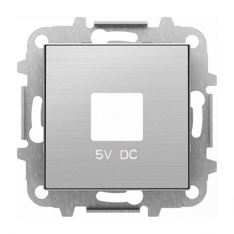Накладка на розетку USB ABB SKY, нержавеющая сталь, 2CLA858500A1401