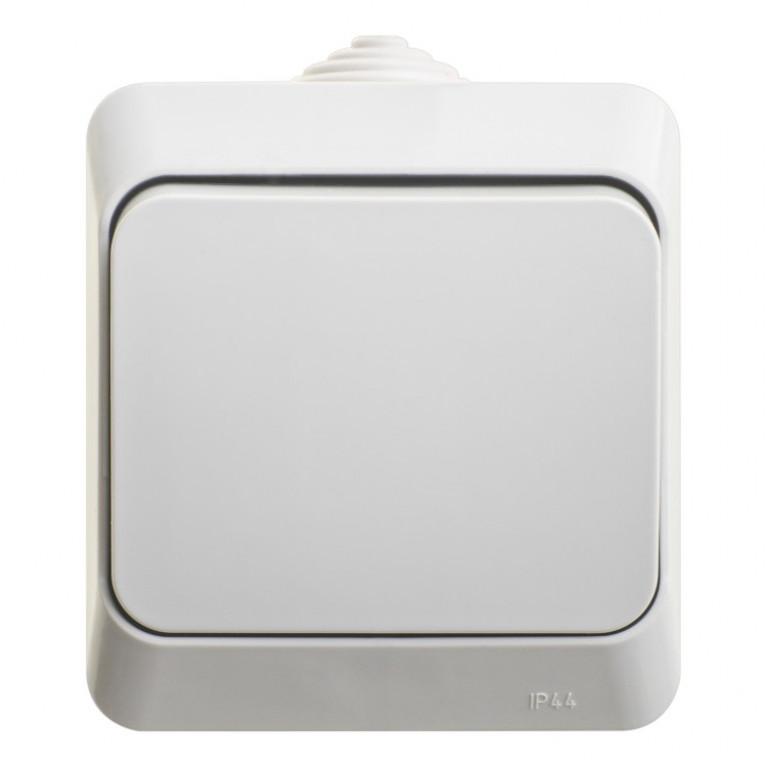 Переключатель 1-клавишный Schneider Electric ЭТЮД, открытый монтаж, серый, BA10-046C