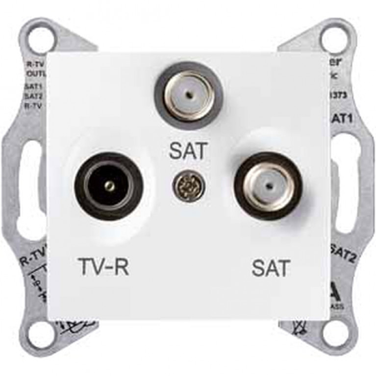Розетка TV-SAT Schneider Electric SEDNA, оконечная, белый, SDN3502121