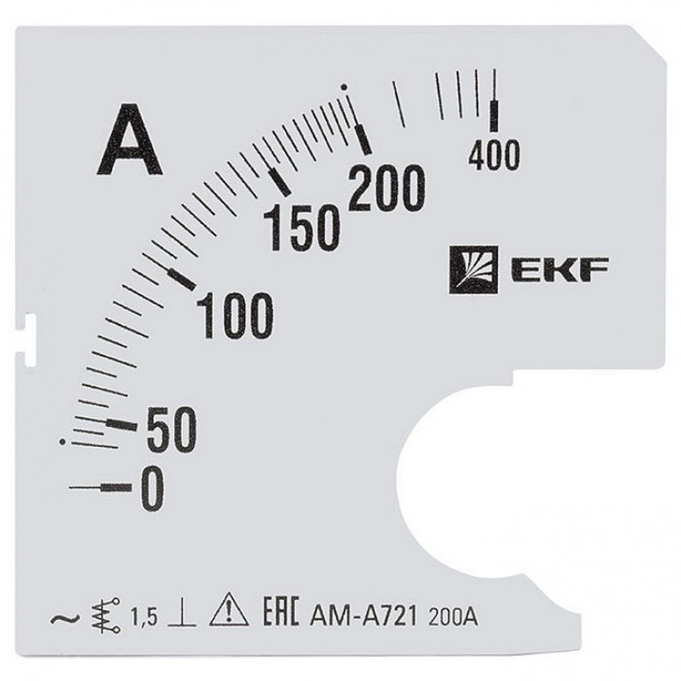 Шкала сменная для A721 200//5А-1,5 EKF PROxima
