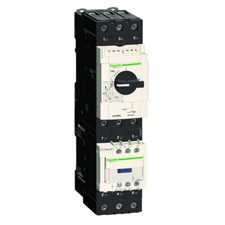 Силовой автомат для защиты двигателя Schneider Electric TeSys GV3 50А 3P, термомагнитный расцепитель, GV3P50