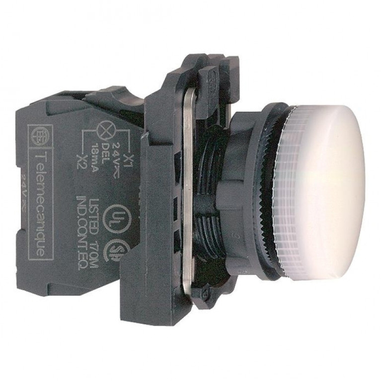 Лампа сигнальная Schneider Electric Harmony, 22мм, 220В, AC, Белый, XB5AVM1