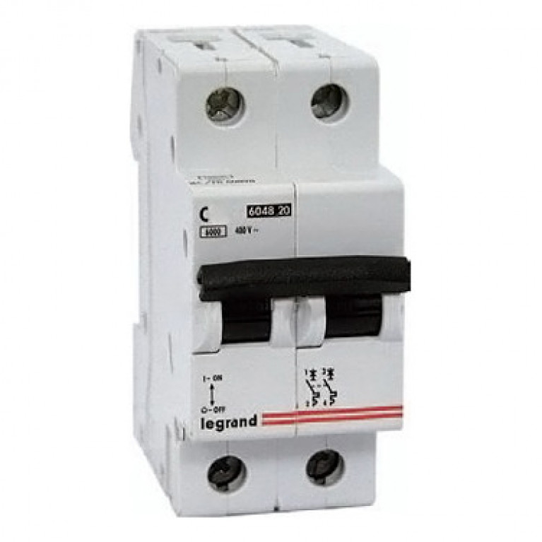 Автоматический выключатель Legrand LR 2P 10А (C) 6кА, 604818