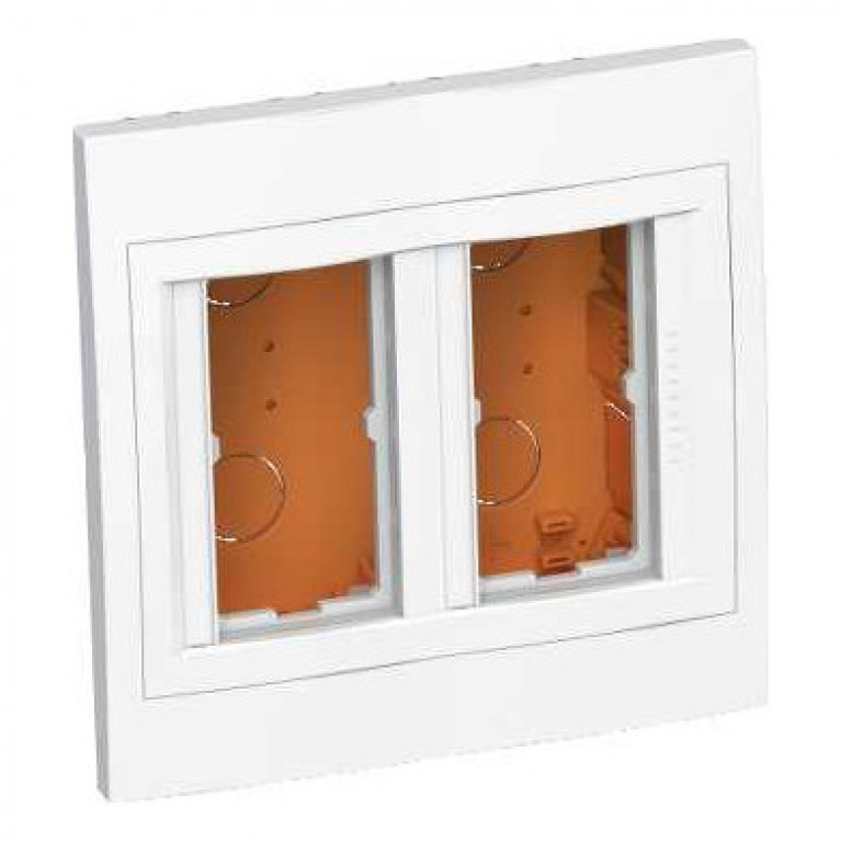 КОРОБКА СКР.МОНТ 2Х2 ВЕРТ.С РАМКОЙ R9003