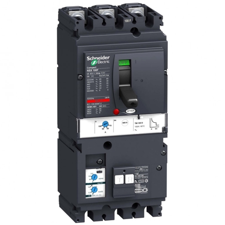 Силовой автомат Schneider Electric Compact NSX TM-D, 36кА, 3P, 100А, LV429934