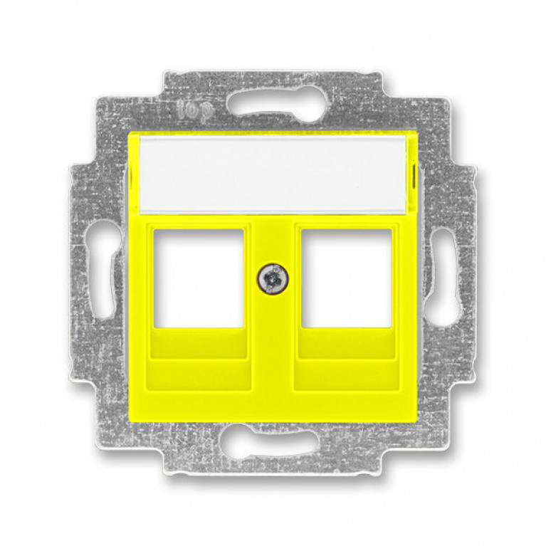 Накладка на розетку информационную ABB LEVIT, желтый, 2CHH291018A4064