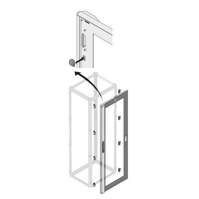 Дверь стек.IP40 24 DIN H=2000мм W=600мм