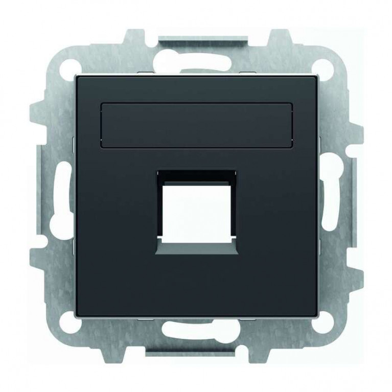 Накладка на розетку информационную ABB SKY, черный бархат, 2CLA851810A1501