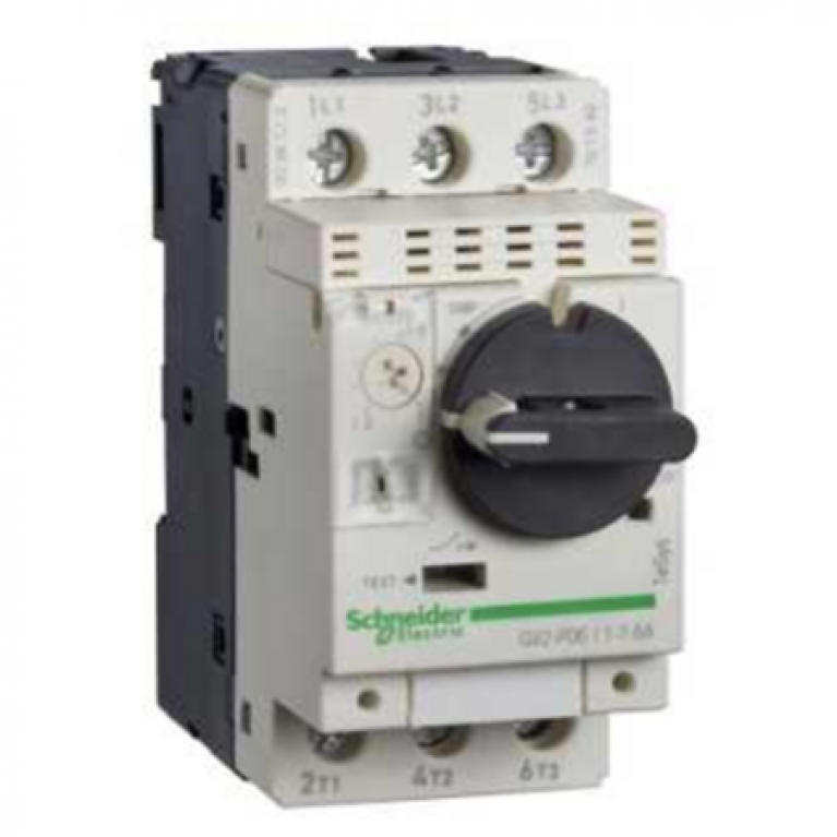 Силовой автомат для защиты двигателя Schneider Electric TeSys GV2 1.6А 3P, термомагнитный расцепитель, GV2P06TQ