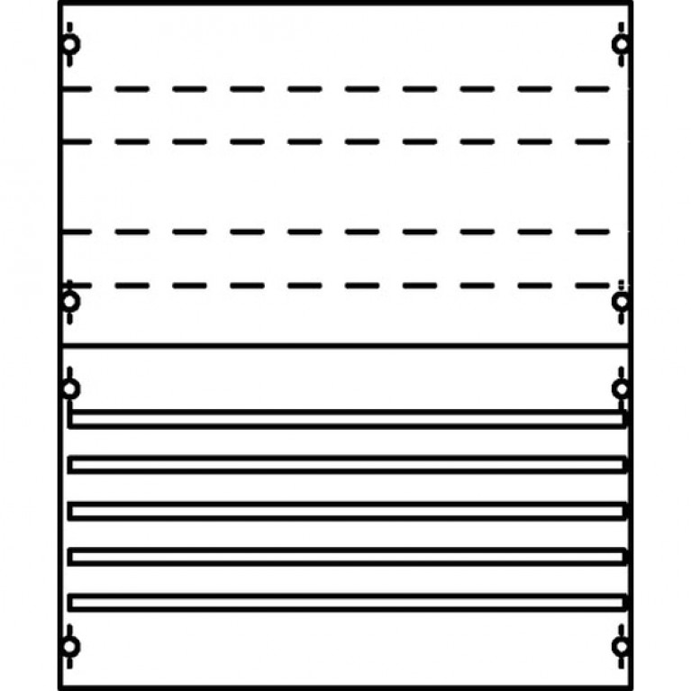 Панель с системой шин 250А 2ряда//4рейки