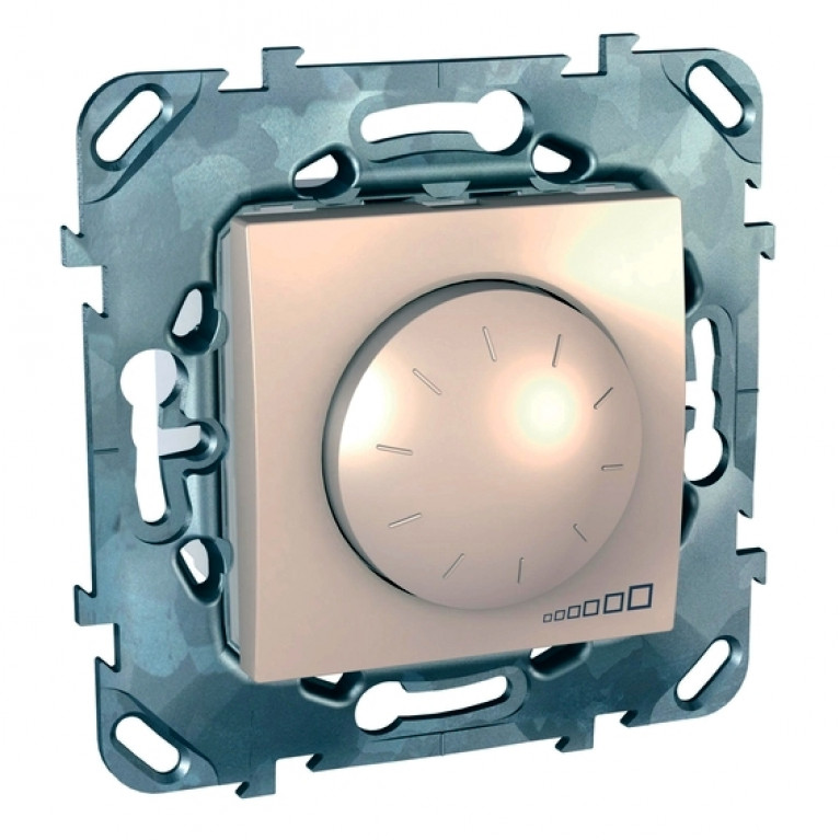 Светорегулятор поворотный Schneider Electric UNICA, 400 Вт, бежевый, MGU5.511.25ZD